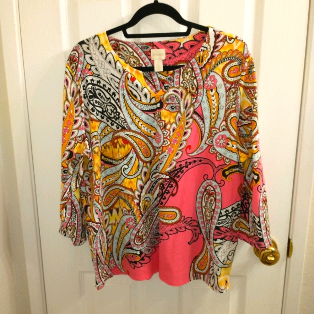 Chico's women's top bright pink